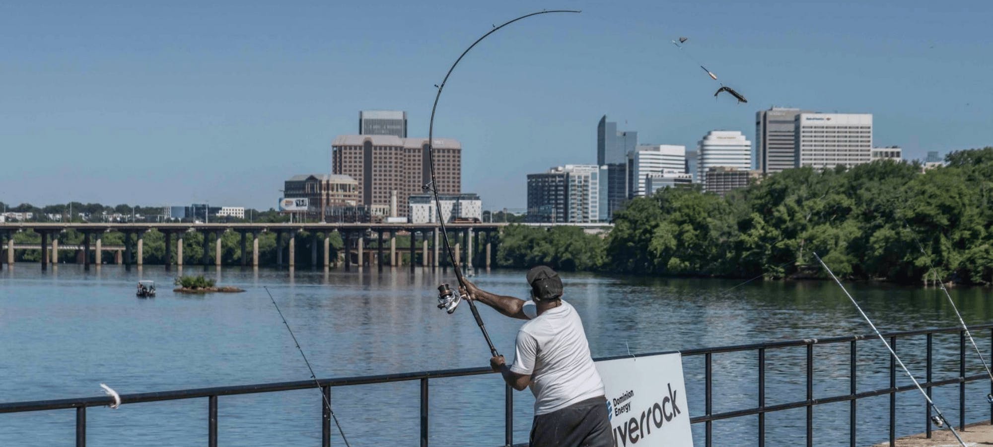 Fishing on the James River in Downtown Richmond