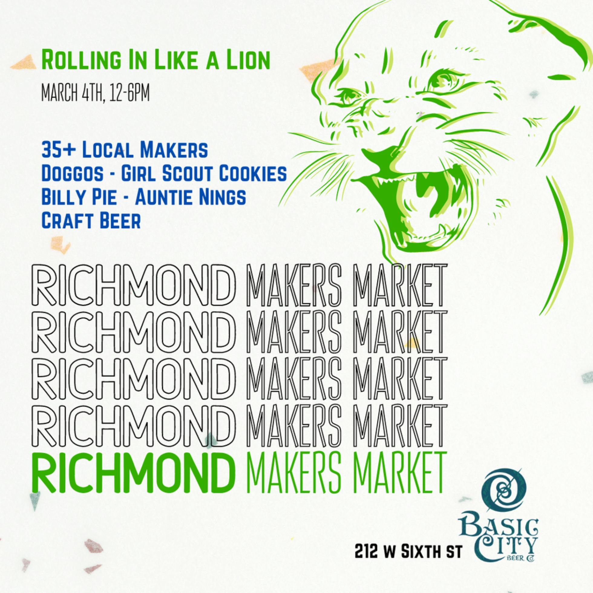 March Richmond Makers Market at Basic City Beer Co. in Richmond, Virginia