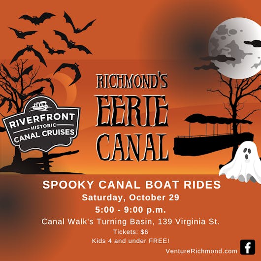 Eerie Halloween Canal Cruises in Downtown Richmond
